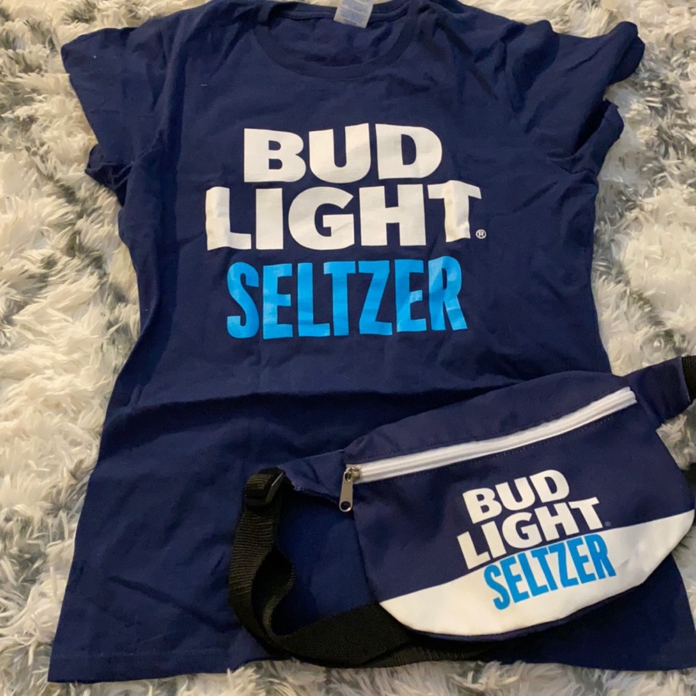 Bud light tee and Fanny pack